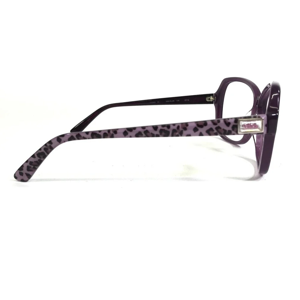 Bebe Sunglasses Frames BB7123 505 PLUM Purple Oversized Cheetah Print 56-15-135